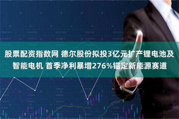 股票配资指数网 德尔股份拟投3亿元扩产锂电池及智能电机 首季净利暴增276%锚定新能源赛道