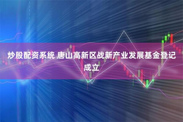 炒股配资系统 唐山高新区战新产业发展基金登记成立