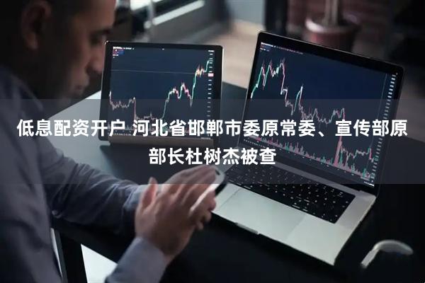 低息配资开户 河北省邯郸市委原常委、宣传部原部长杜树杰被查